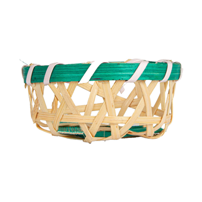 PANIERS  Ø 6x2,5 CM NATUREL/VERT BAMBOU (20 UNITÉ) – Image 2