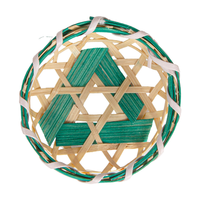 PANIERS  Ø 6x2,5 CM NATUREL/VERT BAMBOU (20 UNITÉ) – Image 3