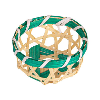 PANIERS  Ø 6x2,5 CM NATUREL/VERT BAMBOU (20 UNITÉ)