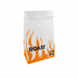SAC POUR 1 POULET 'ROAST TO GO' 45 G/M2 + 20µ PP 20+7x35 CM BLANC PAPIER (500 UNITÉ)