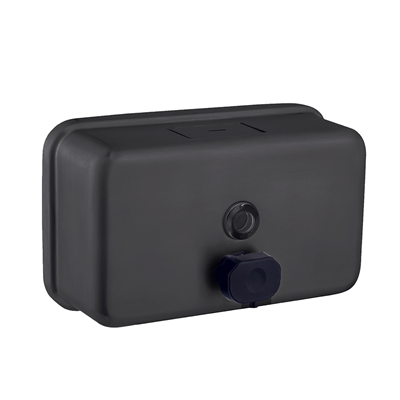 DISTRIBUTEUR DE SAVON HORIZONTAL  1200 ML 20,2x7,2x12,2 CM NOIR MAT INOX (1 UNITÉ)