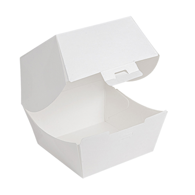 BOÎTES HAMBURGER 'THEPACK'  230 G/M2 14,4x13,6x11,5 CM (XL TALLER) BLANC CARTON ONDULÉ NANO-MICRO (500 UNITÉ) – Image 4