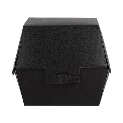 BOÎTES HAMBURGER 'THEPACK'  230 G/M2 14,4x13,6x11,5 CM (XL TALLER) NOIR CARTON ONDULÉ NANO-MICRO (500 UNITÉ) – Image 2