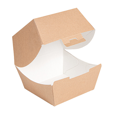 BOÎTES HAMBURGER 'THEPACK'  220 G/M2 14,4x13,6x11,5 CM (XL TALLER) NATUREL CARTON ONDULÉ NANO-MICRO (500 UNITÉ) – Image 4