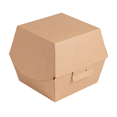 BOÎTES HAMBURGER 'THEPACK'  220 G/M2 14,4x13,6x11,5 CM (XL TALLER) NATUREL CARTON ONDULÉ NANO-MICRO (500 UNITÉ)