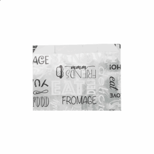 SACHETS INGRAISSABLES POUR SANDWICHES 'PAROLE' 40+20 G/M2 12+5x9 CM ARGENTE PARCHEMIN + ALUMINIUM (500 UNITÉ)