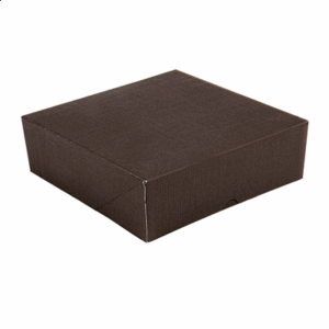 BOÎTES PATISSERIES SANS FENÊTRE 'THEPACK' 240 G/M2 30x30x5 CM CHOCOLAT CARTON ONDULÉ NANO-MICRO (100 UNITÉ)