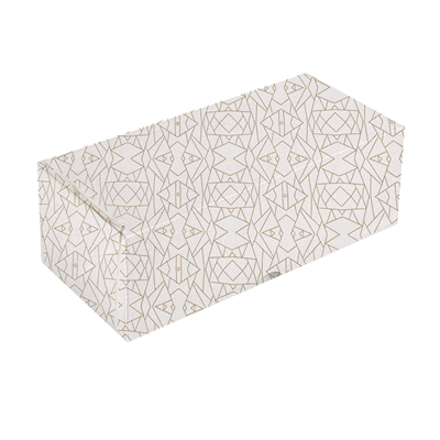 BOÎTES PATISSERIES SANS FENÊTRE 'THEPACK DECO' 250 G/M2 30x11,5x10,5 CM BLANC CARTON ONDULÉ NANO-MICRO (100 UNITÉ)