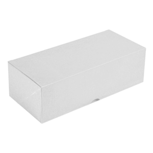 BOÎTES PATISSERIES SANS FENÊTRE 'THEPACK' 250 G/M2 35x11,5x10,5 CM BLANC CARTON ONDULÉ NANO-MICRO (100 UNITÉ)