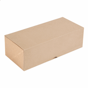 BOÎTES PATISSERIES SANS FENÊTRE 'THEPACK'  240 G/M2 35x11,5x10,5 CM NATUREL CARTON ONDULÉ NANO-MICRO (100 UNITÉ)