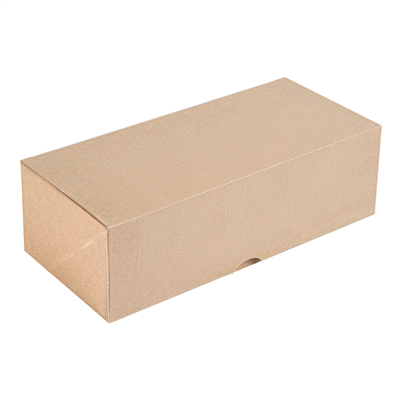 BOÎTES PATISSERIES SANS FENÊTRE 'THEPACK'  240 G/M2 35x11,5x10,5 CM NATUREL CARTON ONDULÉ NANO-MICRO (100 UNITÉ)