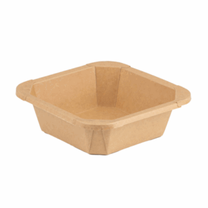 RÉCIPIENTS CARRÉS  500 ML 300 +20 PE G/M2 14,1x14,1x4,2 CM NATUREL KRAFT (300 UNITÉ)