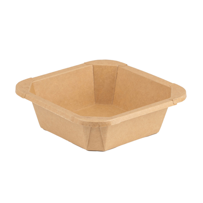 RÉCIPIENTS CARRÉS  500 ML 300 +20 PE G/M2 14,1x14,1x4,2 CM NATUREL KRAFT (300 UNITÉ)