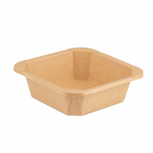 RÉCIPIENTS CARRÉS  650 ML 300 +20 PE G/M2 15,2x15,2x4,5 CM NATUREL KRAFT (300 UNITÉ)