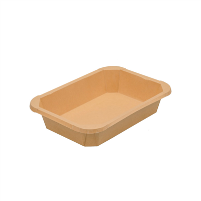 RÉCIPIENTS RECTANGULAIRES  700 ML 300 +18 PE G/M2 18,4x13,4x4,5 CM NATUREL KRAFT (300 UNITÉ)