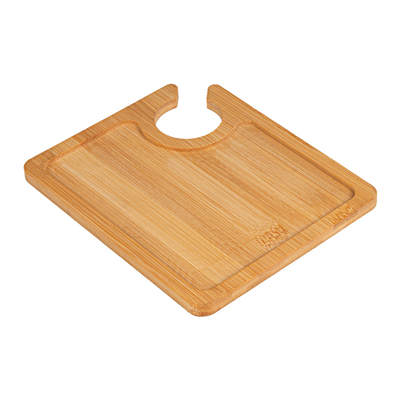 PLATEAU AVEC PORTE-VERRE  18x15x0,8 CM NATUREL BAMBOU (1 UNITÉ)