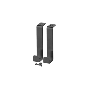2 PCES SUPPORTS COURBÉS POUR ÉTAGÈRE   21,5 CM NOIR MAT FER (1 UNITÉ)