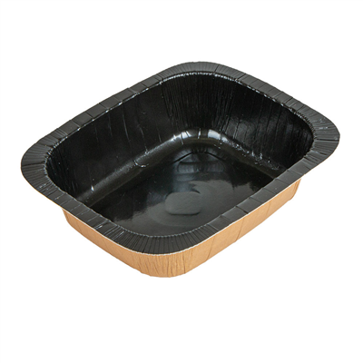 BARQUETTES THERMO FIXANTES GN1/8 505 ML 360 G/M2 + 25G/M2 PET 16,1x12,9x4,3 CM NATUREL/NOIR CARTON (720 UNITÉ)