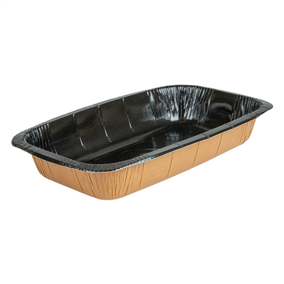 BARQUETTES THERMO FIXANTES GN1/4 1210 ML 430 G/M2 + 25G/M2 PET 26,3x16x4,5 CM NATUREL/NOIR CARTON (360 UNITÉ) – Image 2