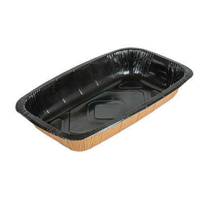 BARQUETTES THERMO FIXANTES GN1/4 1210 ML 430 G/M2 + 25G/M2 PET 26,3x16x4,5 CM NATUREL/NOIR CARTON (360 UNITÉ)