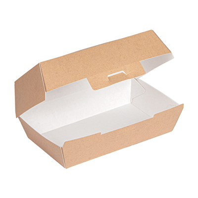 BOÎTES "LUNCH BOX" AVEC FENÊTRE 'THEPACK'  275 G/M2 22x13,5x9 CM NATUREL CARTON ONDULÉ NANO-MICRO (300 UNITÉ) – Image 4