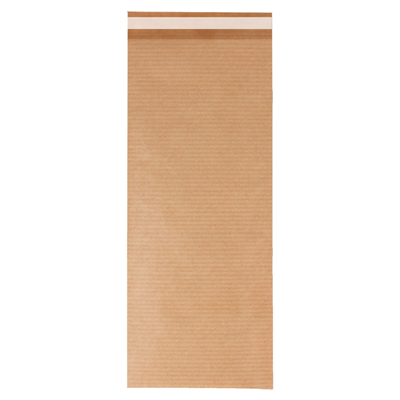 ÉTUIS POUR COUVERTS AVEC PRÉDÉCOUPE LEAF 50 + 10 PE G/M2 10x26 CM NATUREL KRAFT VERGÉ (500 UNITÉ)