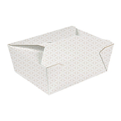 BOÎTES AMÉRICAINES MICRO-ONDABLES 'THEPACK CUBE' 1350 ML 220 + 12PP G/M2 15,2x12,1x6,5 CM BLANC/NATUREL CARTON ONDULÉ NANO-MICRO (300 UNITÉ)