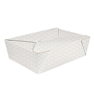 BOÎTES AMÉRICAINES MICRO-ONDABLES 'THEPACK CUBE' 1980 ML 240 + 12PP G/M2 19,6x14x6,2 CM BLANC/NATUREL CARTON ONDULÉ NANO-MICRO (200 UNITÉ)