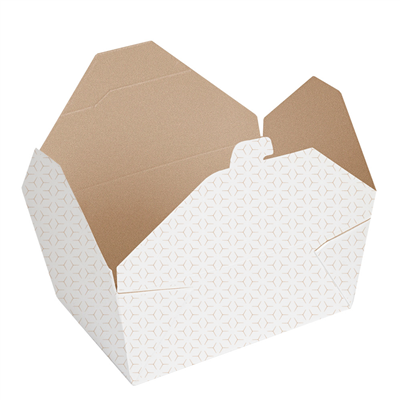 BOÎTES AMÉRICAINES MICRO-ONDABLES 'THEPACK CUBE' 2880 ML 240 + 12PP G/M2 19,6x14x9 CM BLANC/NATUREL CARTON ONDULÉ NANO-MICRO (200 UNITÉ)