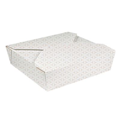 BOÎTES AMÉRICAINES MICRO-ONDABLES 'THEPACK CUBE' 2910 ML 240 + 12PP G/M2 21,7x21,7x6 CM BLANC/NATUREL CARTON ONDULÉ NANO-MICRO (100 UNITÉ)