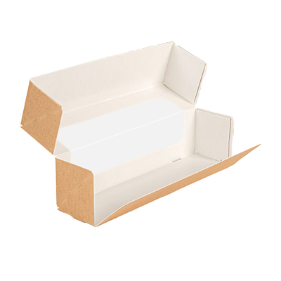 BOÎTES POUR MACARONS AVEC FENÊTRE 'THEPACK'  220 G/M2 + OPP 19x5x5 CM NATUREL CARTON ONDULÉ NANO-MICRO (400 UNITÉ) – Image 3