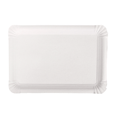 PLATEAUX PÂTISSERIE - MOYENS  400 G/M2 34x15,5 CM BLANC CARTON (250 UNITÉ)