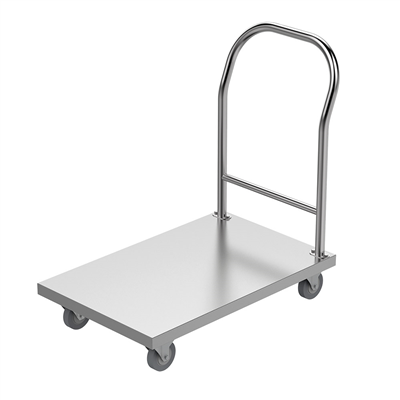 CHARIOT TRANSPORT CAPACITÉ 100 KG 'ARROW'  53,3x83,8x88,9 CM ARGENTE INOX (1 UNITÉ)