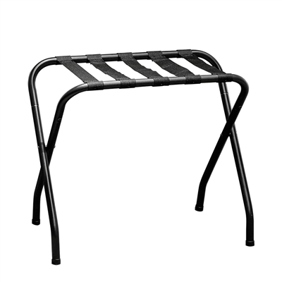 POSE VALISES PLIABLE SANS DOSSIER 'ARROW'  68x34,5x57 CM NOIR MAT METAL (1 UNITÉ)
