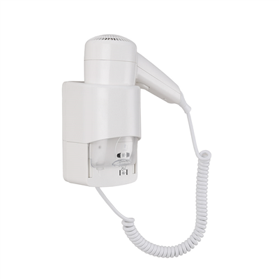 SÈCHE-CHEVEUX MURAL 1200W   22x23x11CM BLANC ABS (1 UNITÉ)