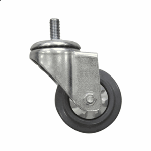 ROUE AVEC FREIN POUR 127.67/158.10  Ø 7,62 CM ARGENTE INOX (1 UNITÉ)