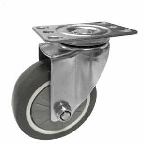 ROUE SANS FREIN POUR 127.67/158.10  Ø 10,16 CM ARGENTE INOX (1 UNITÉ)