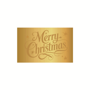 10 FEUILLES (21 U.) ÉTIQUETTES 'MERRY CHRISTMAS'   DORE VINYL (1 UNITÉ)