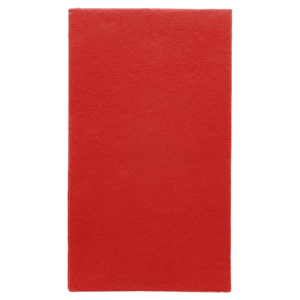 SERVIETTES ECOLABEL P. 1/6 'DOUBLE POINT' 18 G/M2 30x40 CM ROUGE OUATE (1500 UNITÉ)
