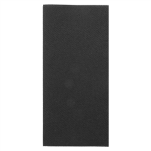 SERVIETTES PLIAGE 1/8 55 G/M2 40x40 CM NOIR AIRLAID (700 UNITÉ)
