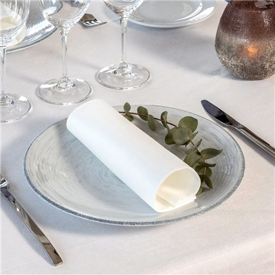 SERVIETTES P. 1/4 'LIKE LINEN' 70 G/M2 50x50 CM BLANC SPUNLACE (400 UNITÉ) – Image 2