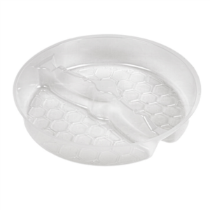 POTS À INSERTER 2 COMPART. Ø15x2,5CM TRANSPARENT PP (300 UNITÉ)