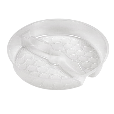 POTS À INSERTER 2 COMPART. Ø15x2,5CM TRANSPARENT PP (300 UNITÉ)