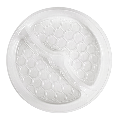 POTS À INSERTER 2 COMPART. Ø15x2,5CM TRANSPARENT PP (300 UNITÉ) – Image 3