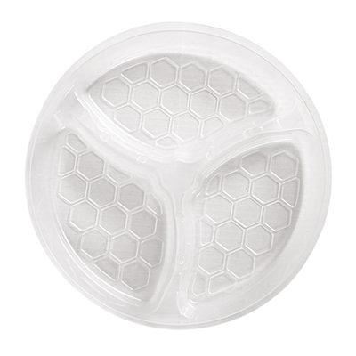 POTS À INSERTER 3 COMPART. Ø15x2,5 CM TRANSPARENT PP (300 UNITÉ) – Image 3