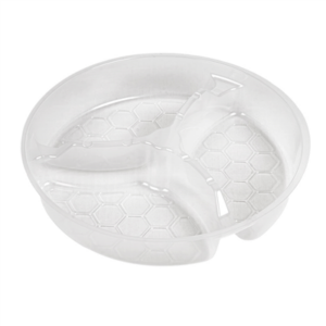 POTS À INSERTER 3 COMPART. Ø15x2,5 CM TRANSPARENT PP (300 UNITÉ)