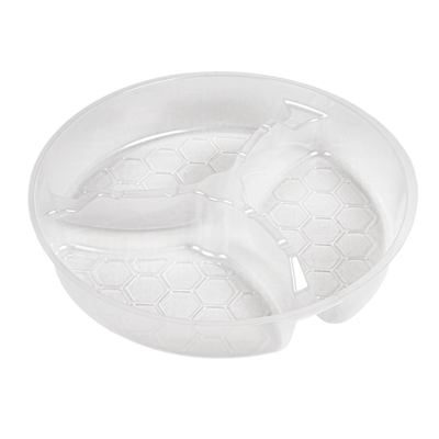 POTS À INSERTER 3 COMPART. Ø15x2,5 CM TRANSPARENT PP (300 UNITÉ)