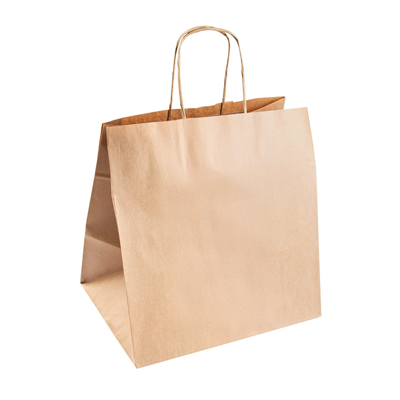 SACS SOS TRAITEUR AVEC ANSES  90 G/M2 26+20x27 CM NATUREL KRAFT (250 UNITÉ) – Image 2