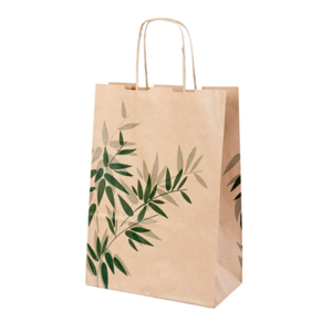 SAC SOS AVEC POIGNÉES 'FEEL GREEN'  80 G/M2 20+10x29 CM MARRON KRAFT (250 UNITÉ)