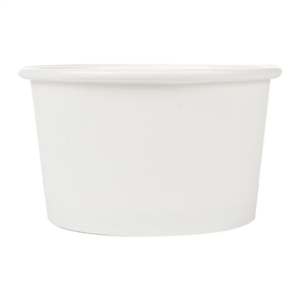 PETITS POTS 50 ML (1,6 oz) 210 + 18 PE G/M2 Ø6/5x3,1 CM BLANC CARTON (1000 UNITÉ)